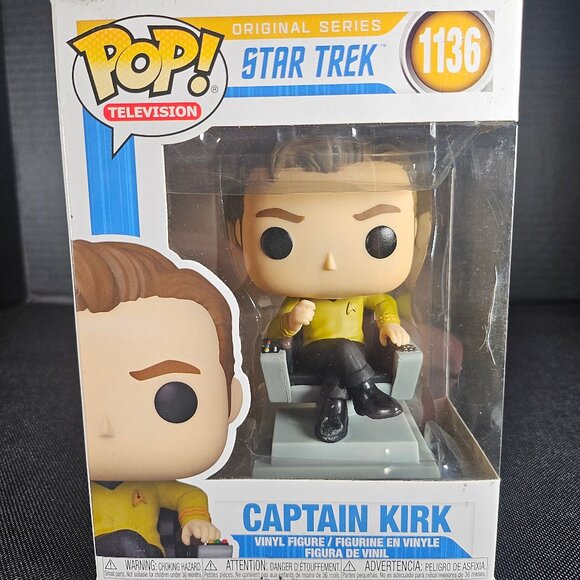 Funko Pop Television Star Trek The Original Series Figure Captain Kirk #1136 - Picture 7 of 11